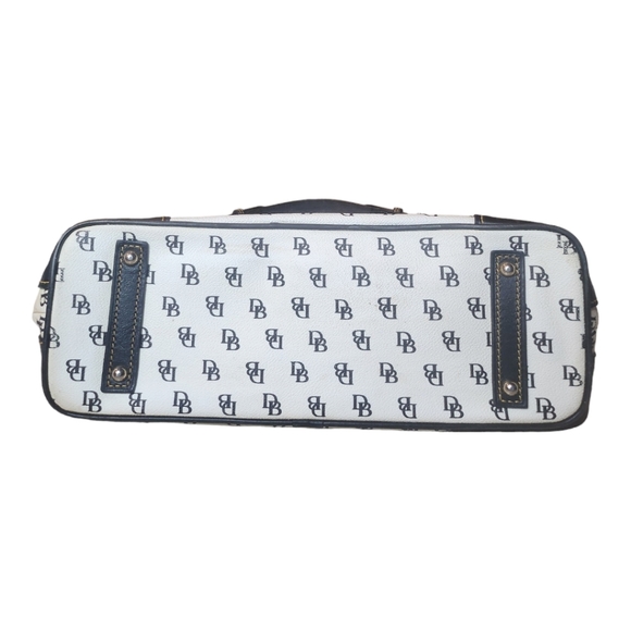 Dooney & Bourke Signature Monogram Erica Shoulder Hobo Bag Black & White - Picture 10 of 16